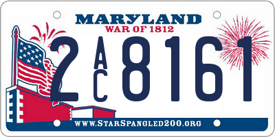 MD license plate 2AC8161