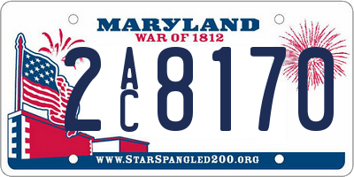 MD license plate 2AC8170