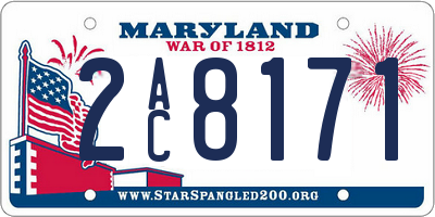 MD license plate 2AC8171