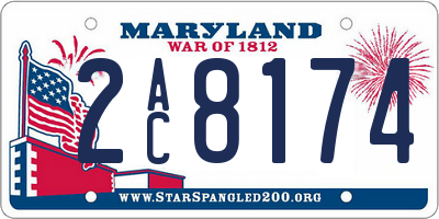 MD license plate 2AC8174