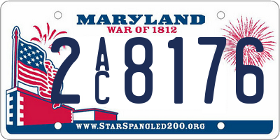 MD license plate 2AC8176