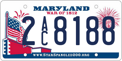 MD license plate 2AC8188