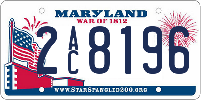 MD license plate 2AC8196