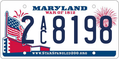 MD license plate 2AC8198