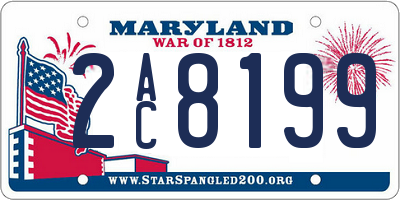 MD license plate 2AC8199