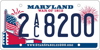 MD license plate 2AC8200