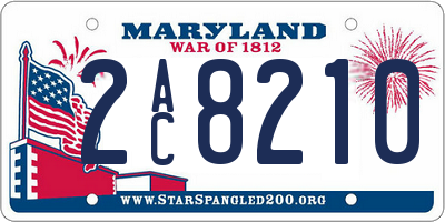 MD license plate 2AC8210