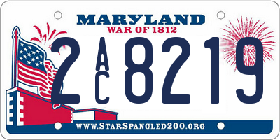 MD license plate 2AC8219