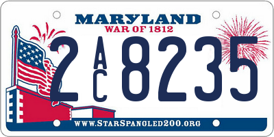 MD license plate 2AC8235