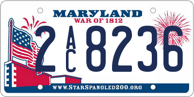 MD license plate 2AC8236