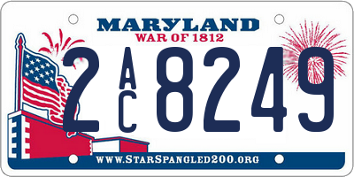 MD license plate 2AC8249