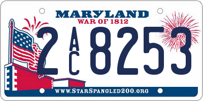 MD license plate 2AC8253