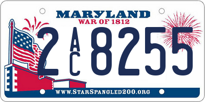 MD license plate 2AC8255