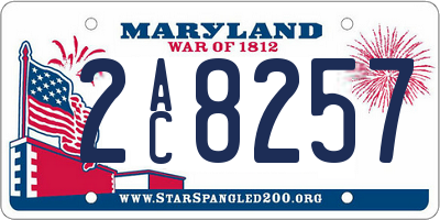 MD license plate 2AC8257