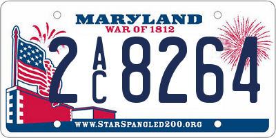 MD license plate 2AC8264