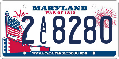 MD license plate 2AC8280