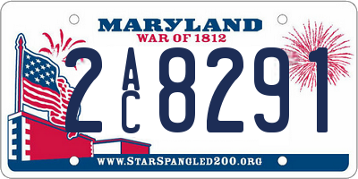 MD license plate 2AC8291