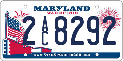 MD license plate 2AC8292