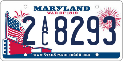 MD license plate 2AC8293