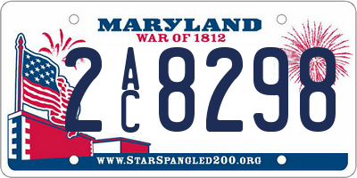 MD license plate 2AC8298