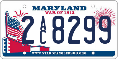 MD license plate 2AC8299