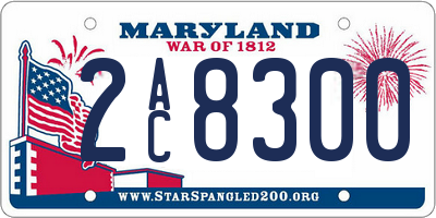 MD license plate 2AC8300