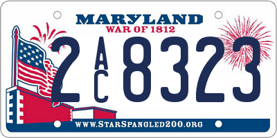 MD license plate 2AC8323