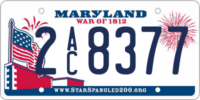 MD license plate 2AC8377