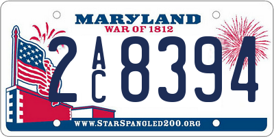 MD license plate 2AC8394