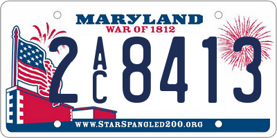 MD license plate 2AC8413