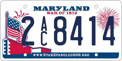 MD license plate 2AC8414