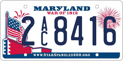 MD license plate 2AC8416