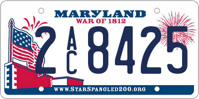 MD license plate 2AC8425