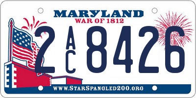 MD license plate 2AC8426