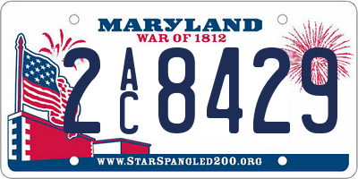 MD license plate 2AC8429