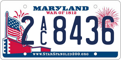 MD license plate 2AC8436