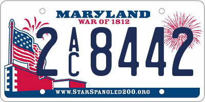 MD license plate 2AC8442