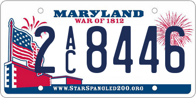 MD license plate 2AC8446