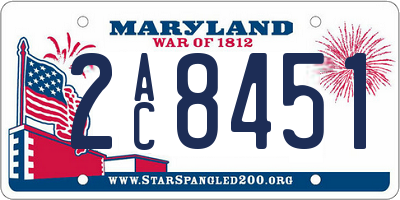 MD license plate 2AC8451