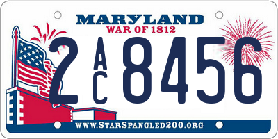 MD license plate 2AC8456