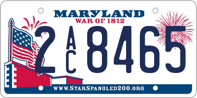 MD license plate 2AC8465