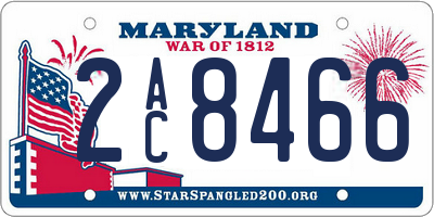 MD license plate 2AC8466