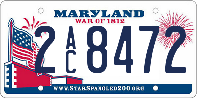 MD license plate 2AC8472