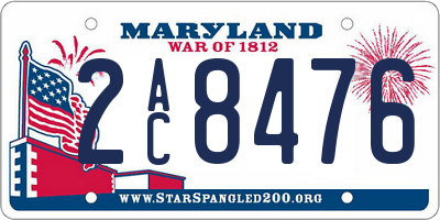 MD license plate 2AC8476