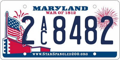 MD license plate 2AC8482