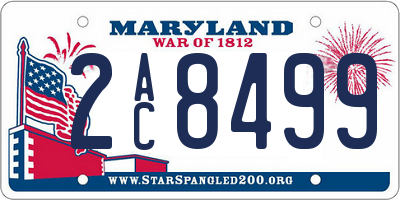 MD license plate 2AC8499