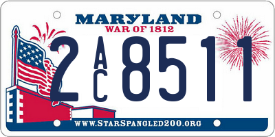 MD license plate 2AC8511