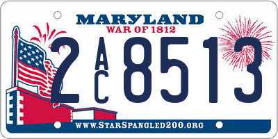 MD license plate 2AC8513