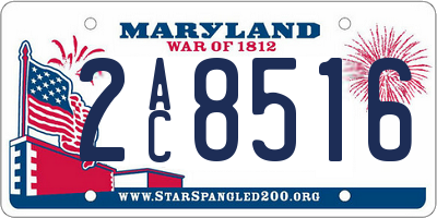 MD license plate 2AC8516
