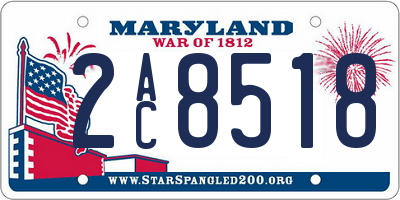MD license plate 2AC8518
